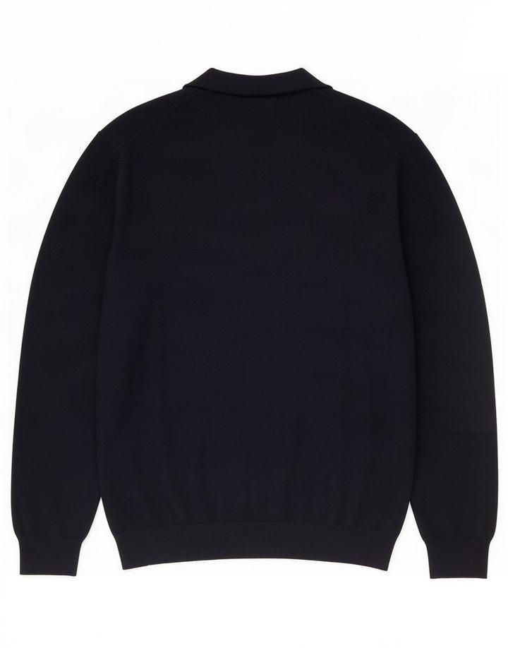 Maglione Zara da uomo con scollo a V piccolo blu navy