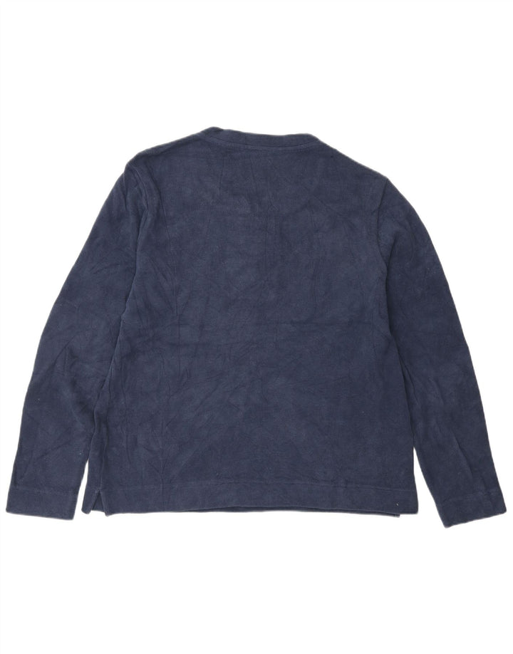 ORVIS Top da donna a maniche lunghe UK 14 Medio cotone blu navy