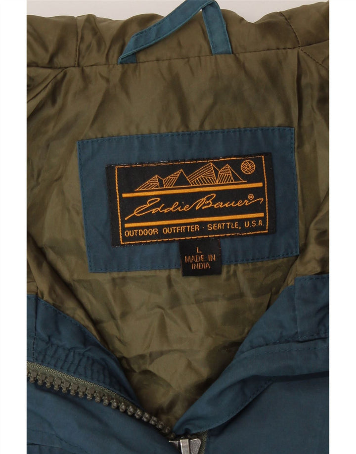 Giacca pratica con cappuccio da donna Eddie Bauer UK 16 grande nylon blu