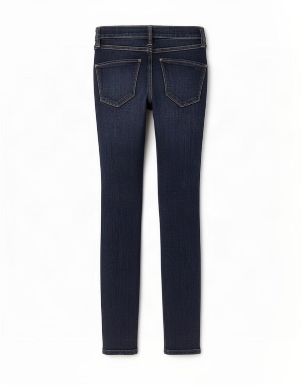 Jeans Hollister da donna con effetto invecchiato corto US 00 2XS W23 L26 Blu Navy