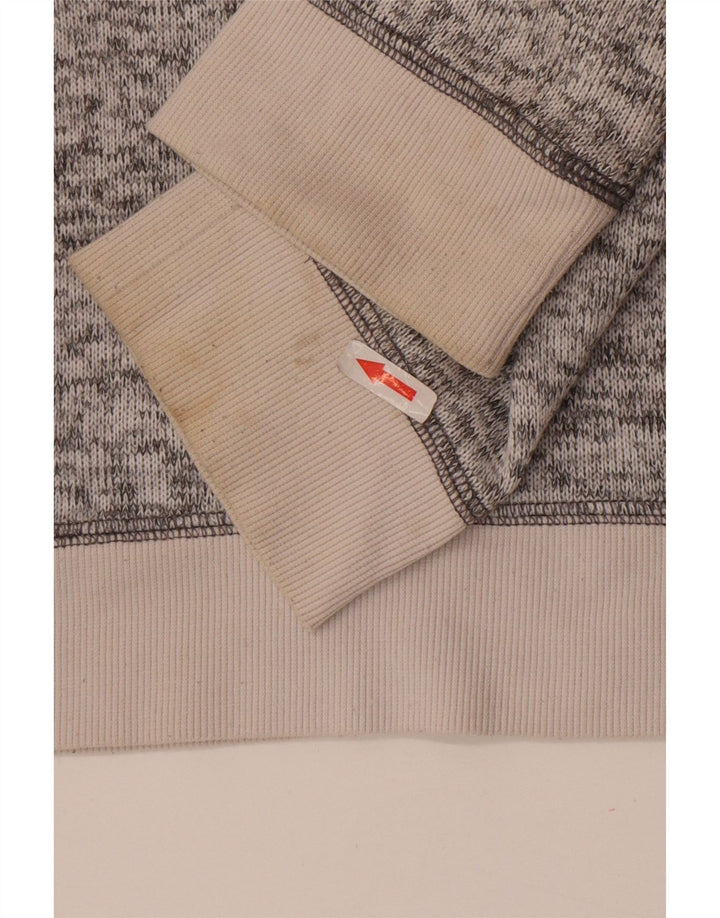 Maglione con cappuccio da uomo Dkny in poliestere chiazzato grigio medio