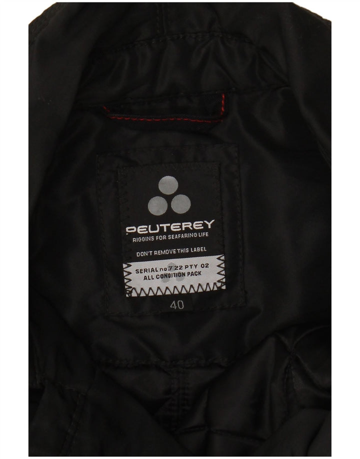 PEUTEREY Cappotto Doppiopetto Donna IT 40 Small Nero Poliestere