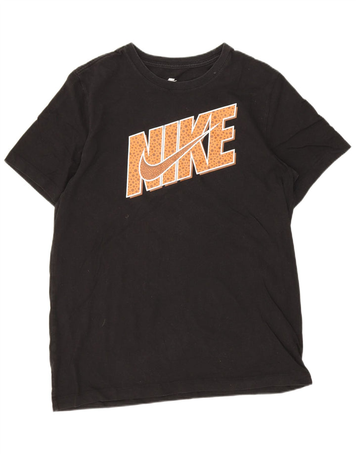 T-shirt grafica da uomo Nike Top grande in cotone nero