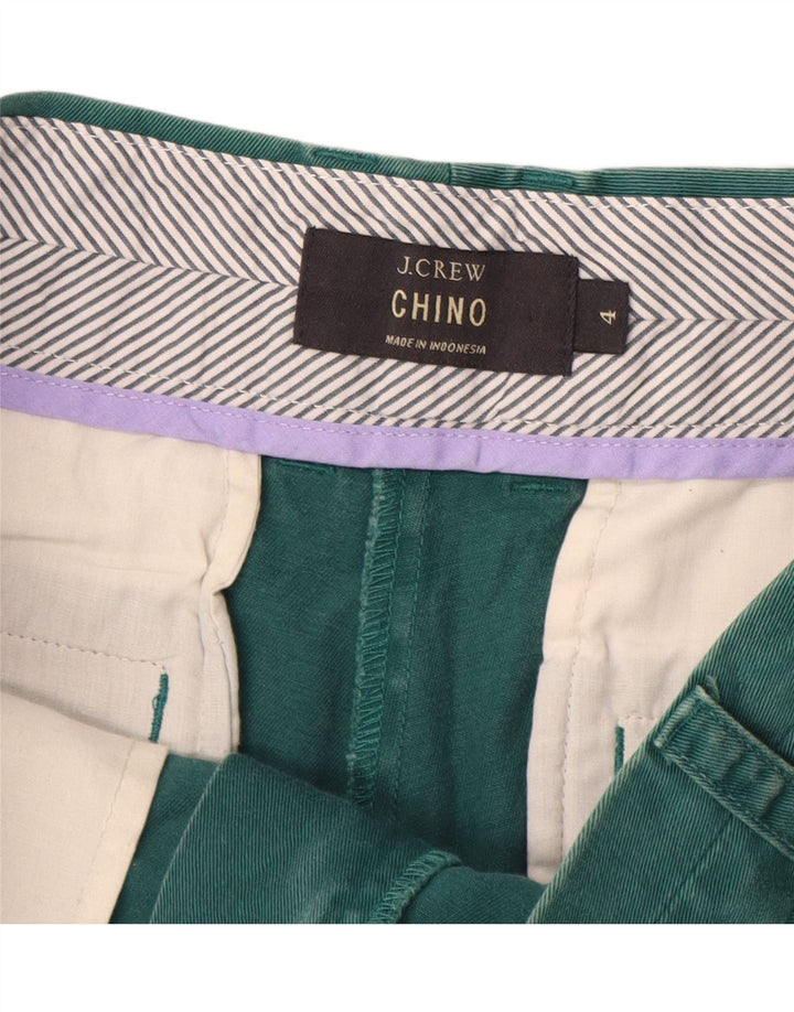 Pantaloncini chino da donna J. CREW US 4 Small W28 cotone verde