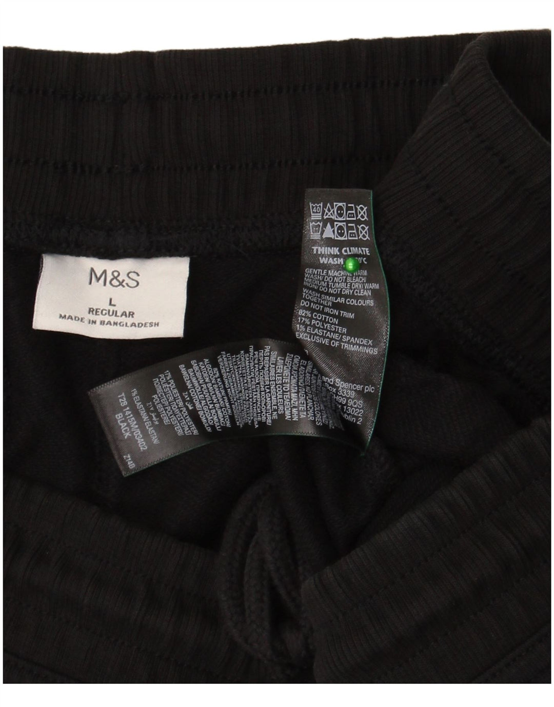 Pantaloni da tuta da donna Marks & Spencer UK 16 grandi cotone nero