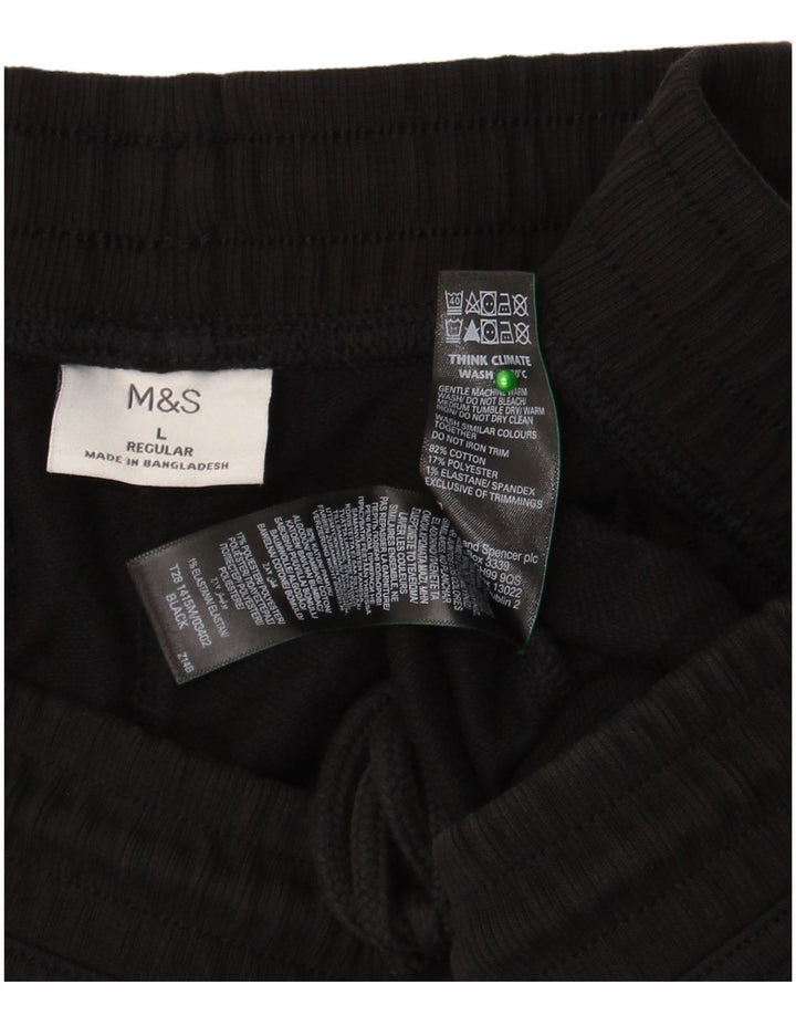 Pantaloni da tuta da donna Marks & Spencer UK 16 grandi cotone nero