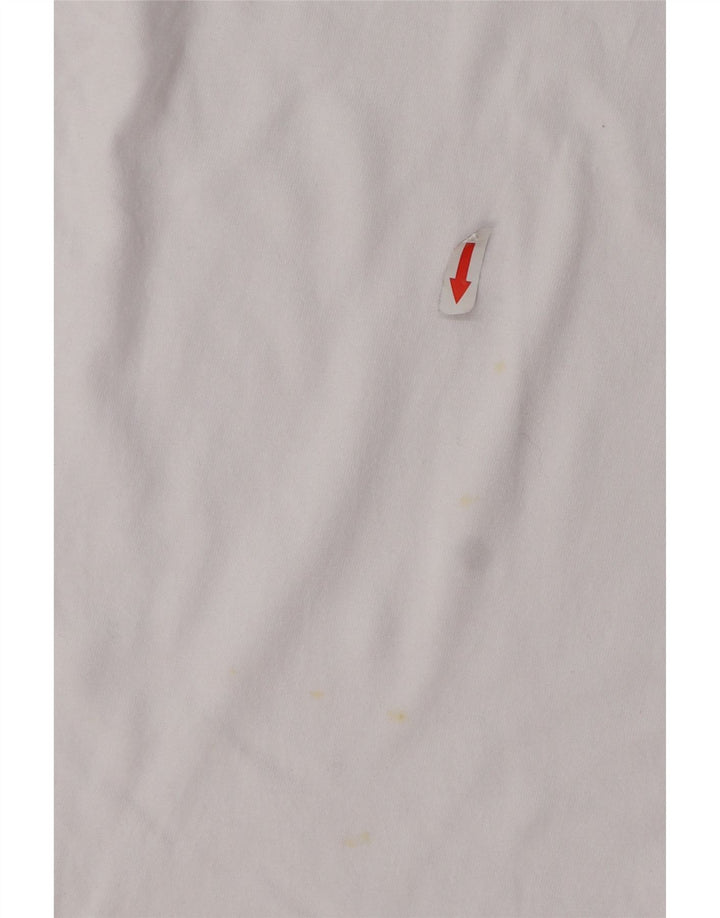 T-shirt grafica da donna Ellesse Top UK 14 cotone bianco medio