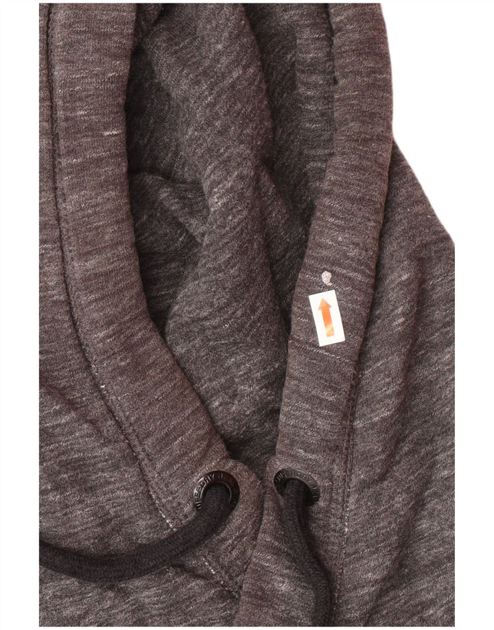Maglione con cappuccio da uomo SUPERDRY piccolo cotone chiazzato grigio