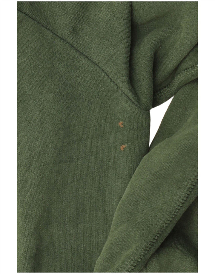 Maglione con cappuccio e zip grafica da uomo SUPERDRY kaki medio