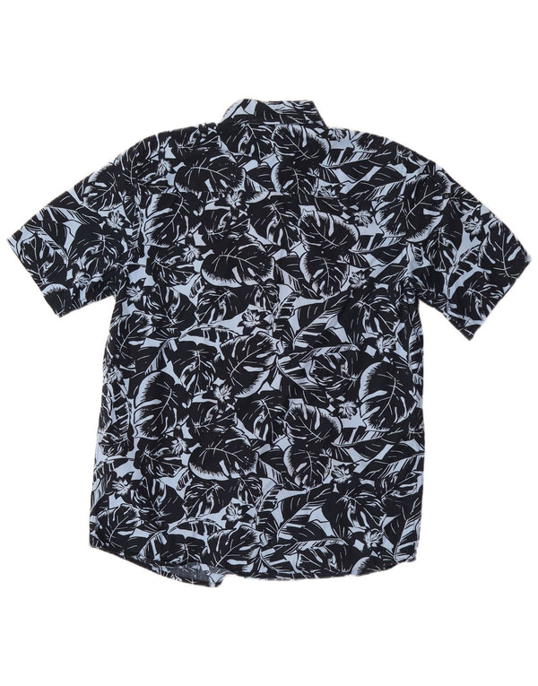 Camicia a maniche corte da uomo Carhartt in cotone floreale blu navy medio