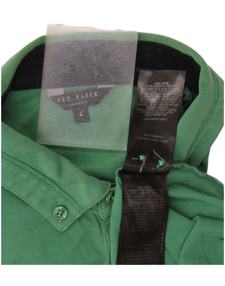 Polo da uomo Ted Baker taglia 4 grande in cotone verde
