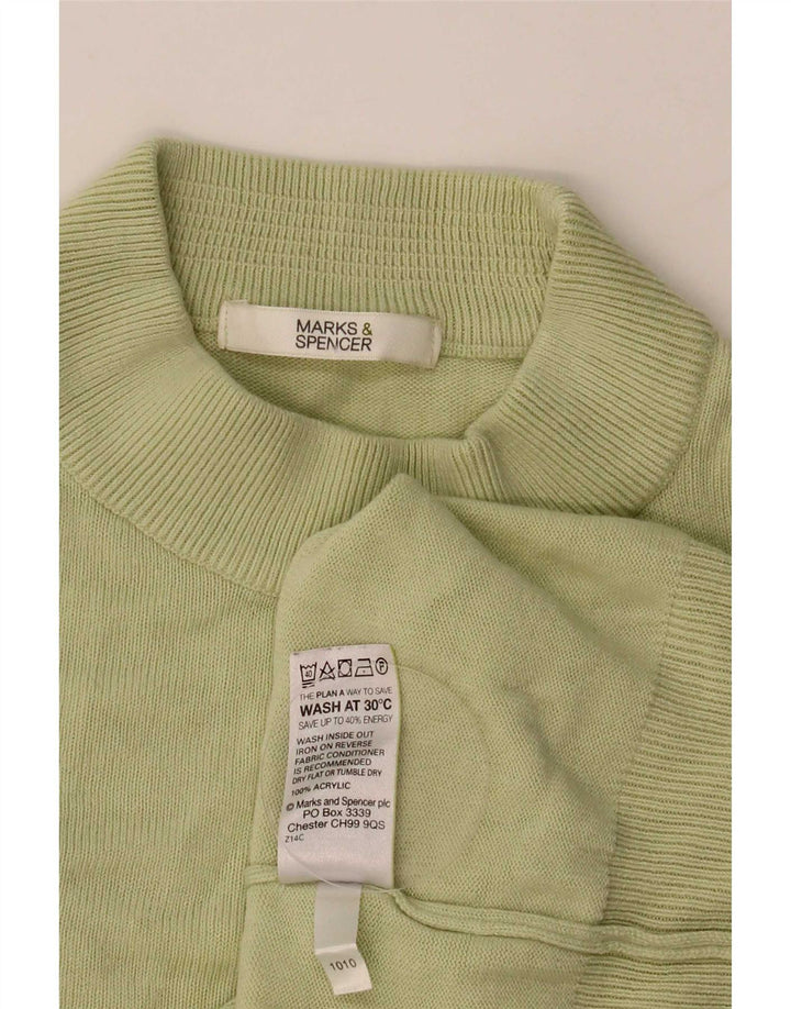 Maglione a collo alto corto da donna Marks & Spencer UK 12 Verde medio