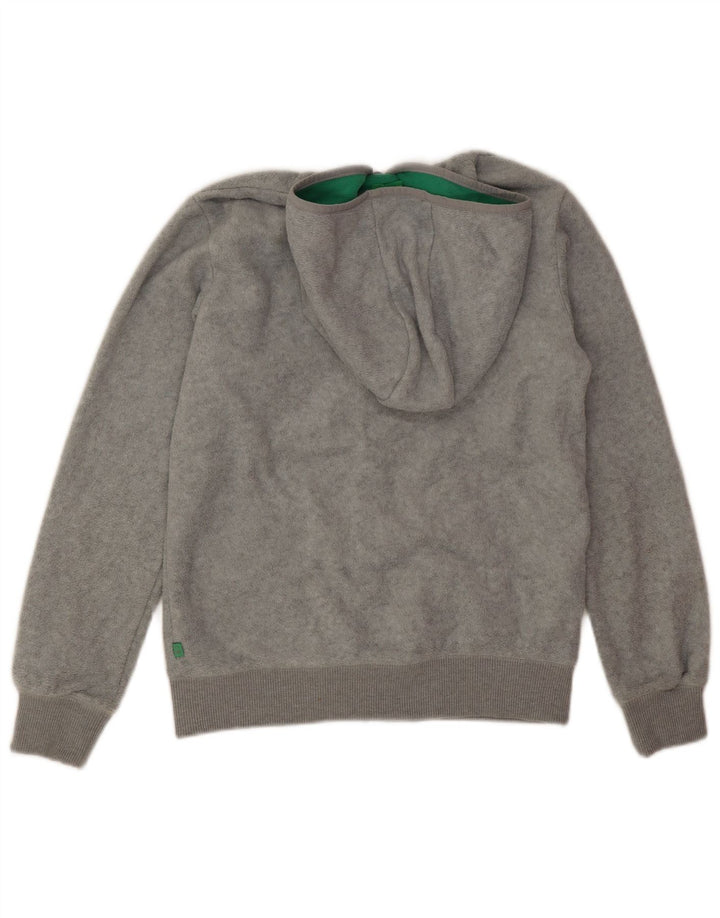 Giacca in pile con cappuccio Benetton da bambino 13-14 anni 3XL Poliestere grigio