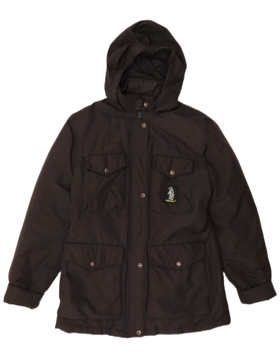 Giacca Parka con cappuccio da donna Refrigue UK 12 Poliestere grigio medio