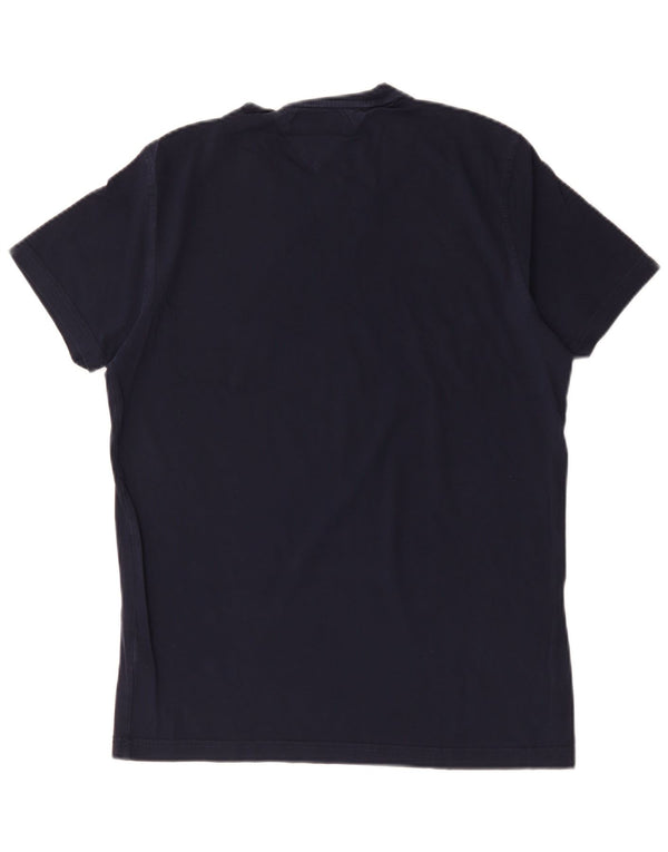 T-shirt da uomo Tommy Hilfiger Top Large in cotone blu navy