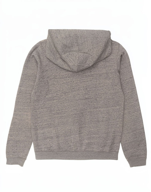 Maglione con cappuccio grafico da donna Jack Wills UK 12 Cotone screziato grigio medio