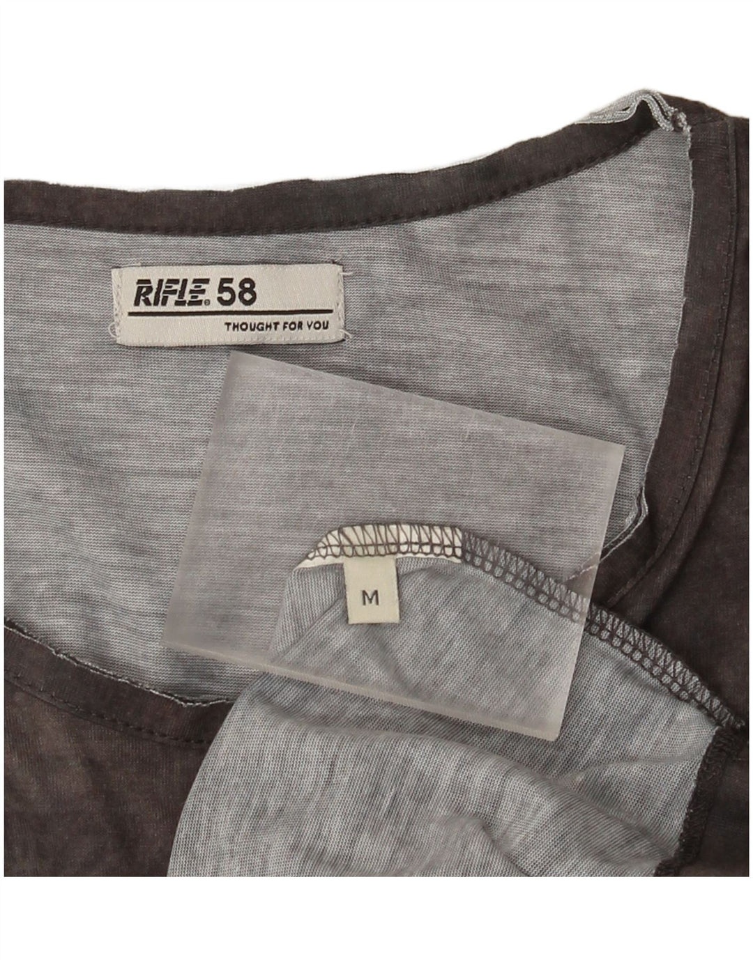 T-shirt grafica da uomo Rifle Top grigio medio Tie Dye