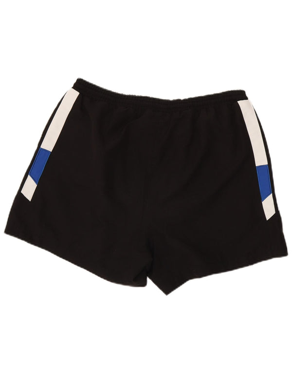 Pantaloncini sportivi da uomo ADIDAS grandi in poliestere color block nero