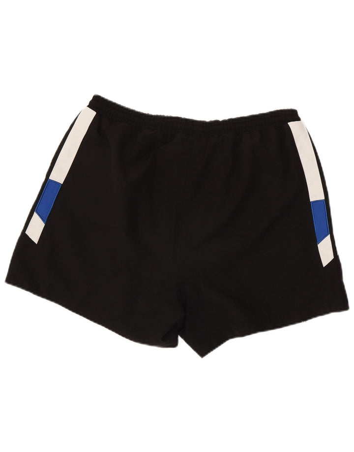 Pantaloncini sportivi da uomo ADIDAS grandi in poliestere color block nero