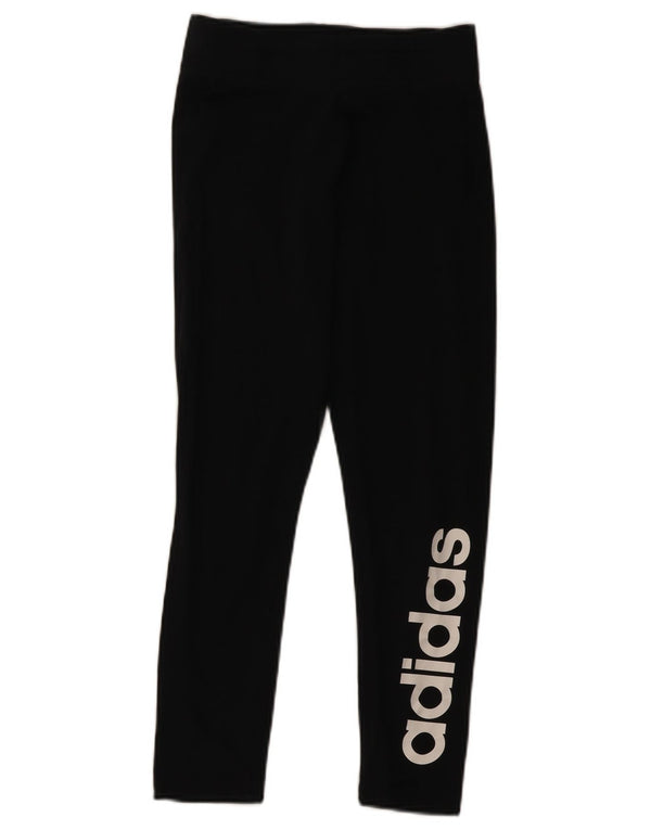 Leggings grafici da donna Adidas UK 8/10 piccolo cotone nero