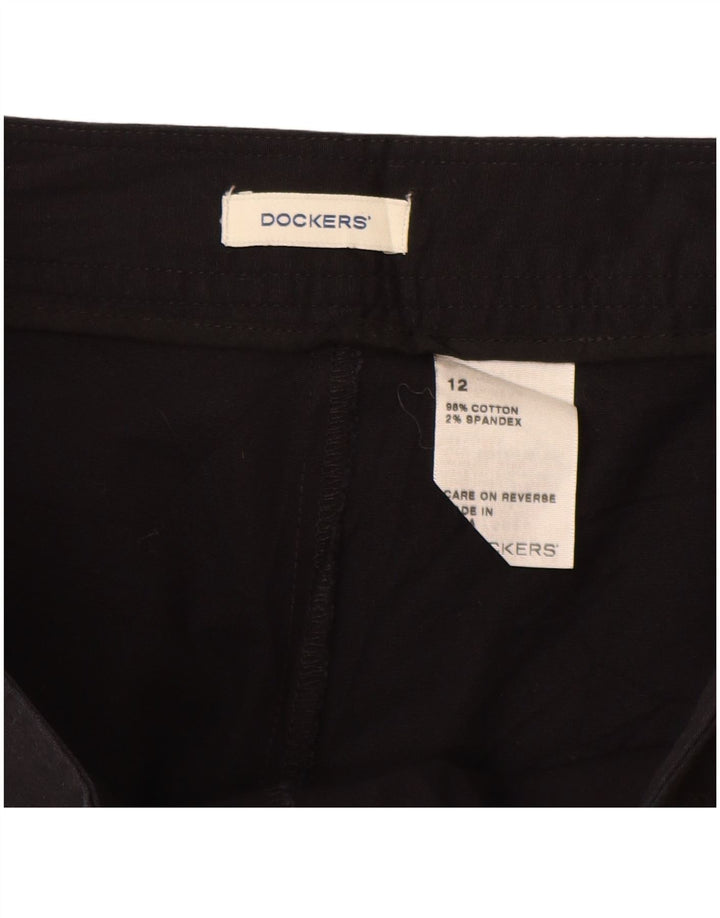 Gonna a trapezio da donna Dockers US 12 Large W32 cotone nero