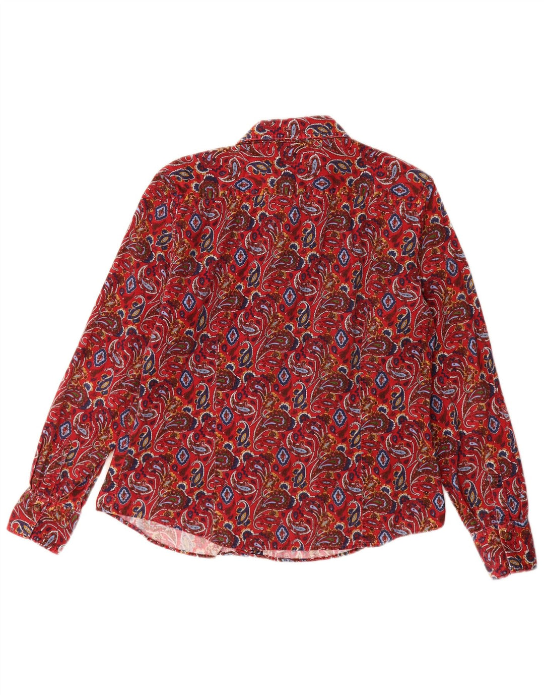 LAWRENCE GREY Camicia da donna in velluto a coste EU 40 Cotone Paisley rosso medio