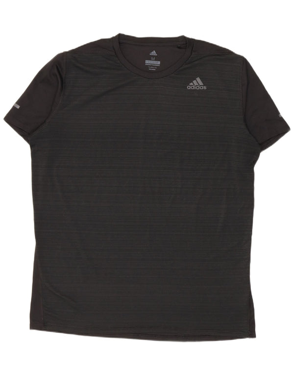 T-shirt ADIDAS da uomo Climalite Top medio nero gessato