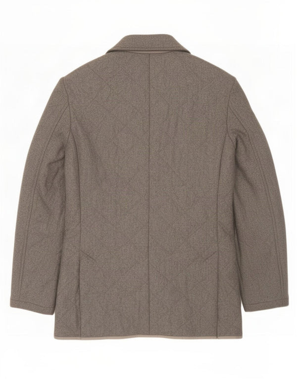 Giacca Blazer Trapuntata da Uomo a 3 Bottoni Sartoria Rossi IT 46 Small in Lana Grigia