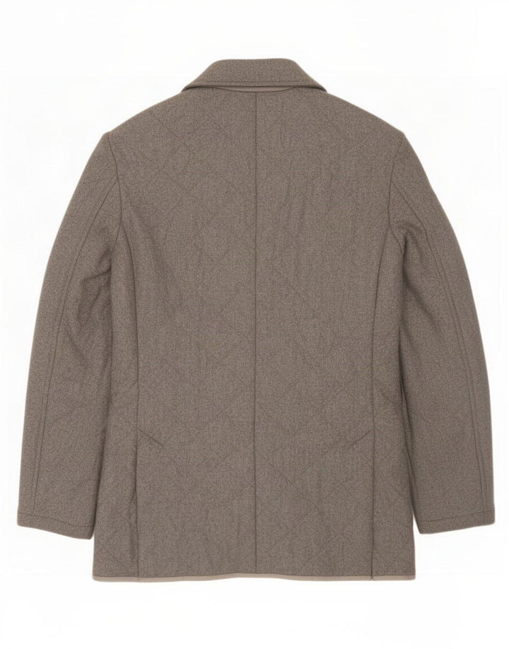 Giacca Blazer Trapuntata da Uomo a 3 Bottoni Sartoria Rossi IT 46 Small in Lana Grigia