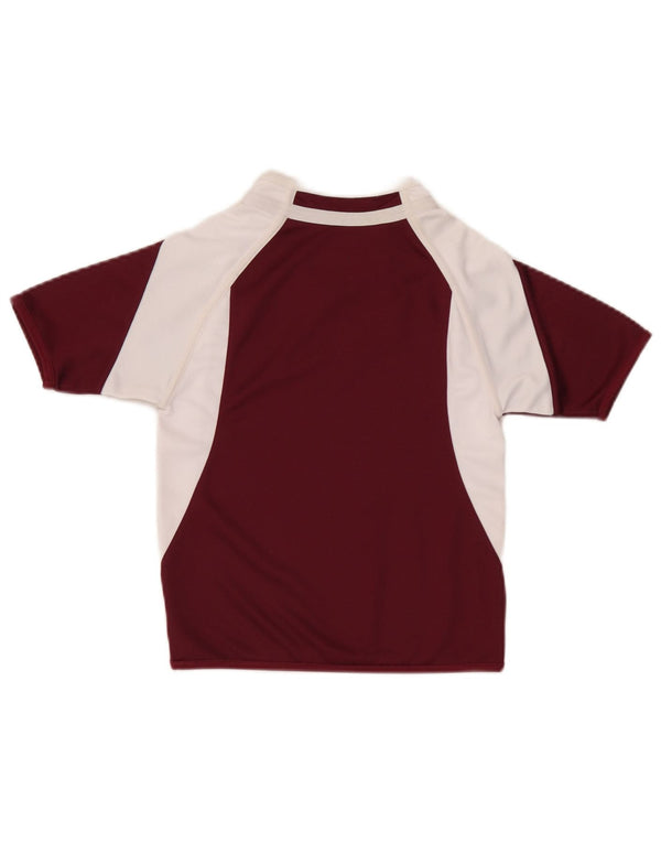 Maglietta Canterbury per ragazzi, 5-6 anni, in poliestere color block bordeaux