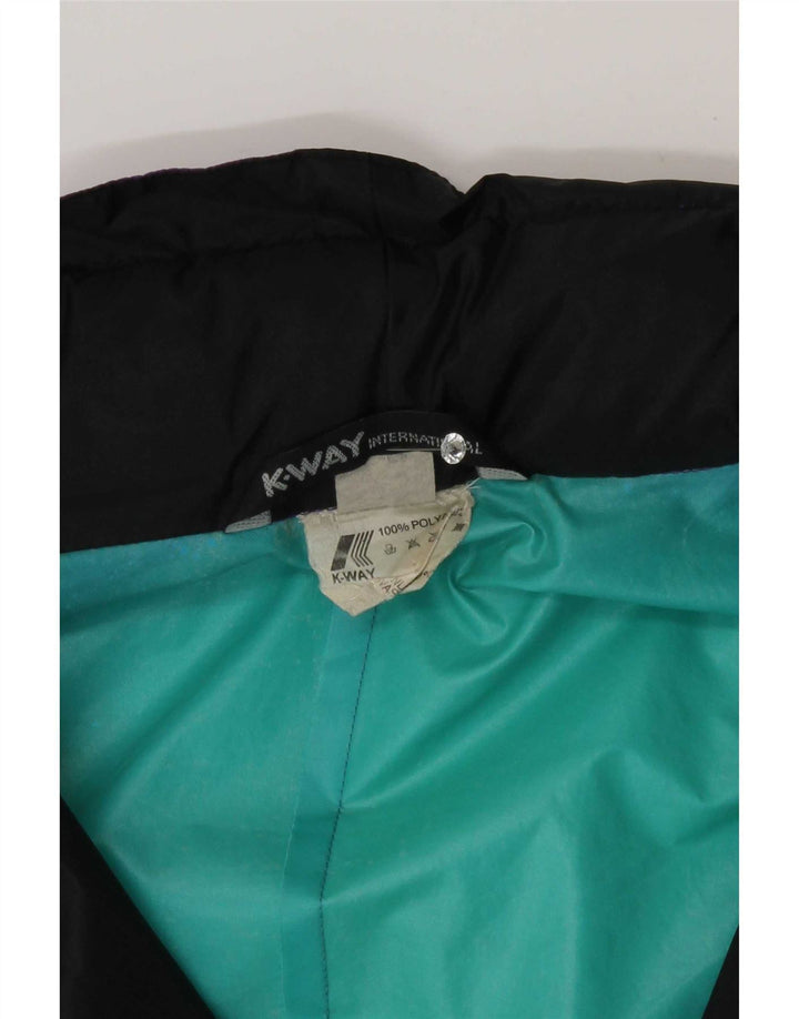 K-Way Giacca antipioggia da uomo con pullover grafico UK 40 Large Nero Colourblock