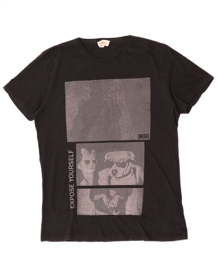 T-shirt grafica da uomo Diesel Top XL Nera