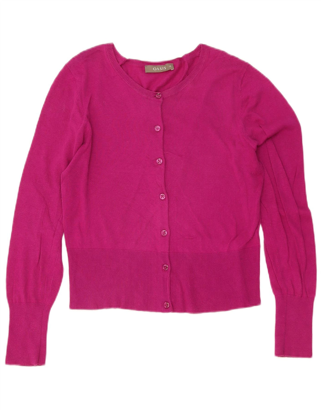 Maglione cardigan da donna Oasis UK 12 Cotone rosa medio