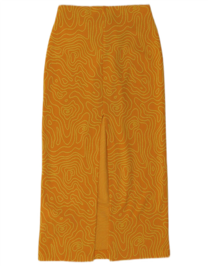 Gonna longuette da donna Zara XS W26 Poliestere geometrico giallo