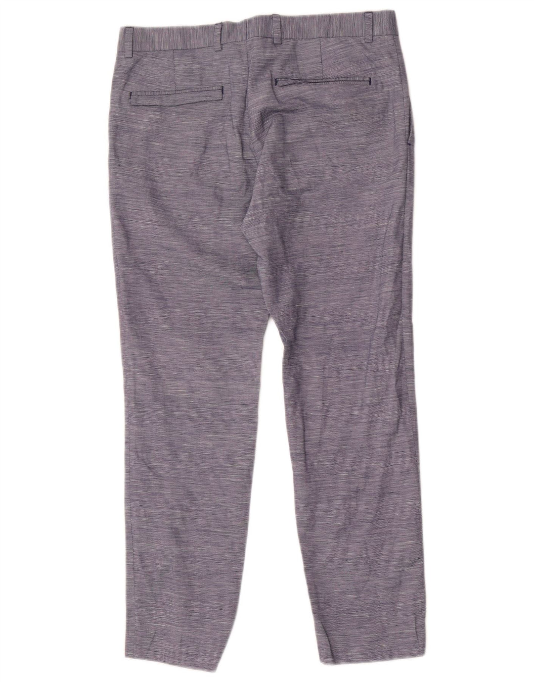Pantaloni da abito slim da uomo Zara EU 40 medio W31 L28 poliestere gessato blu