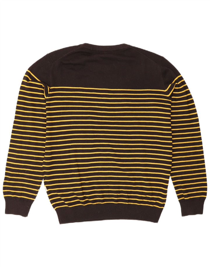 Liu Jo Uomo Maglione Girocollo Maglione XL Cotone a Righe Nero