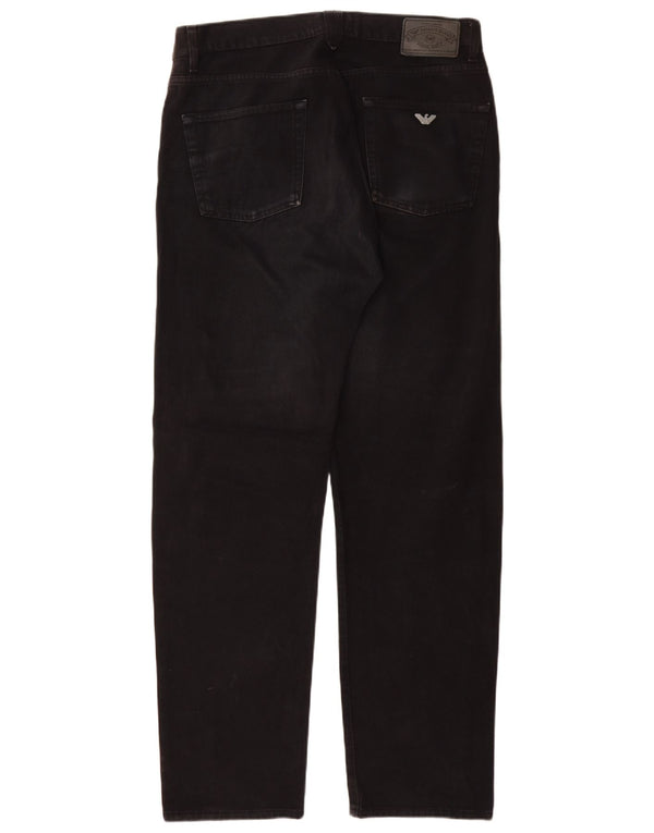 Jeans dritti da uomo Armani W34 L33 cotone nero