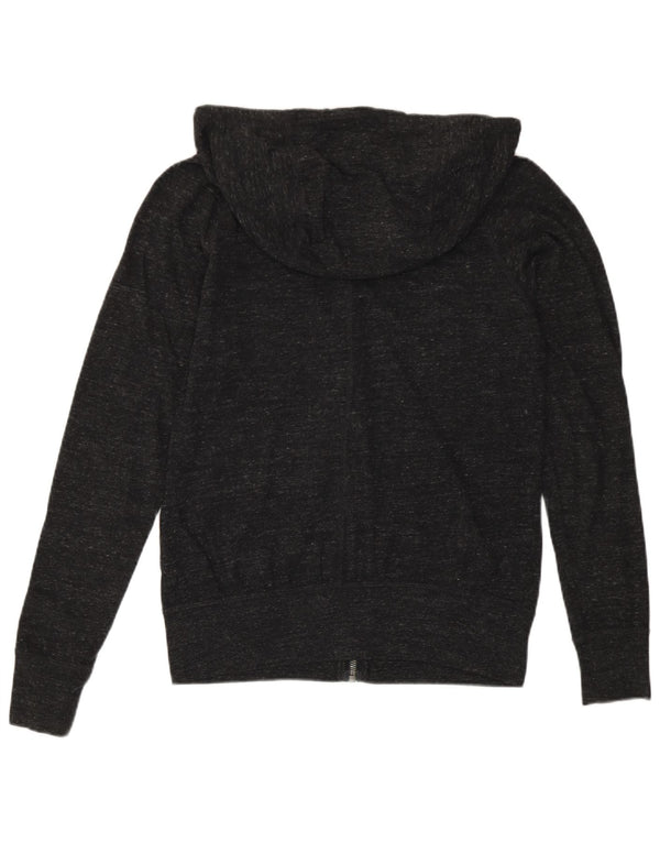 Felpa con cappuccio e zip con vestibilità ampia grafica Nike da donna UK 10 Small Grey Flecked