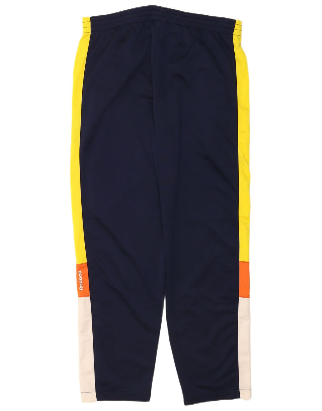 Pantaloni da tuta REEBOK da uomo in poliestere color block medio blu navy