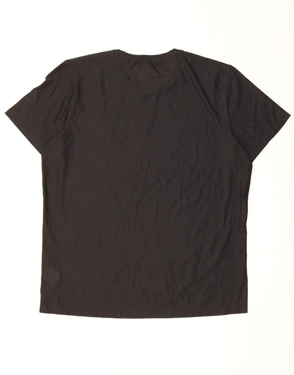 T-shirt da corsa da uomo Adidas Top grande in poliestere nero