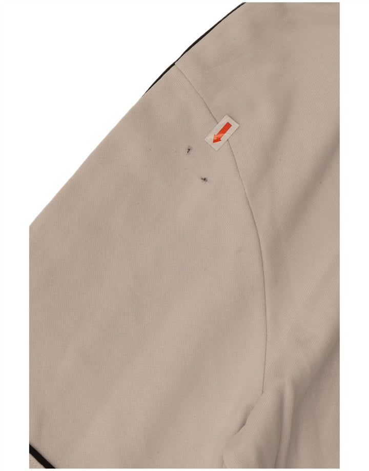 Maglione con cappuccio e zip grafica da uomo FILA grande in cotone color block bianco