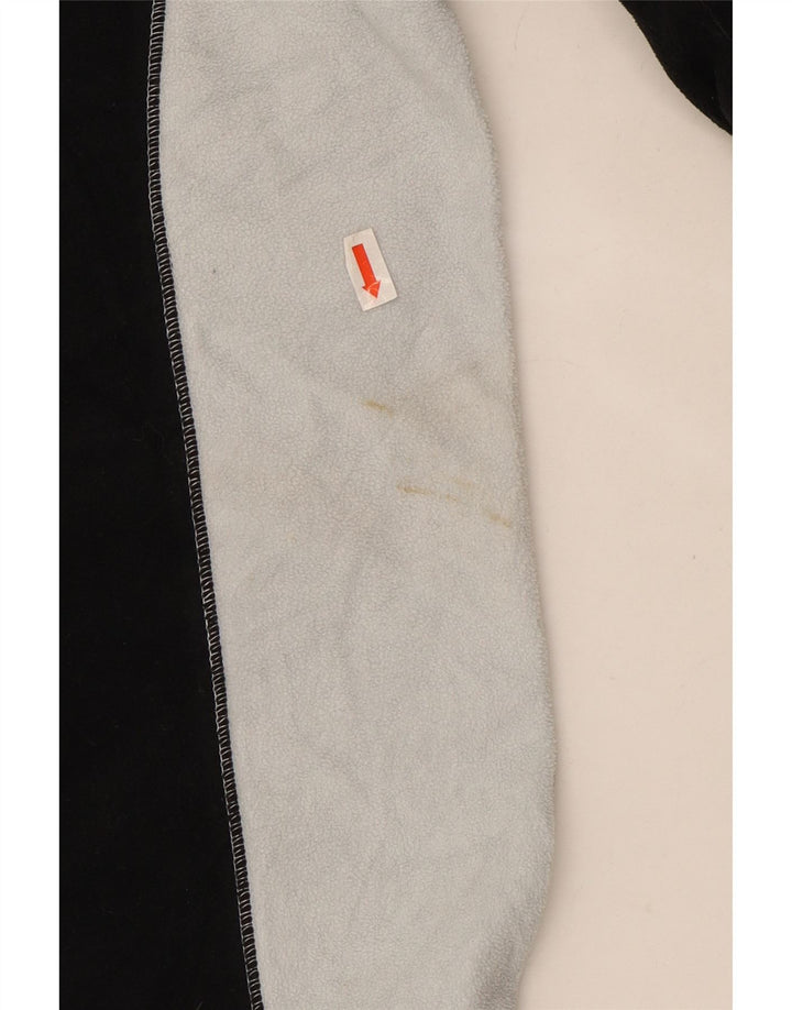 Eddie Bauer Maglione in pile da uomo con zip e collo, grande, in poliestere color block nero
