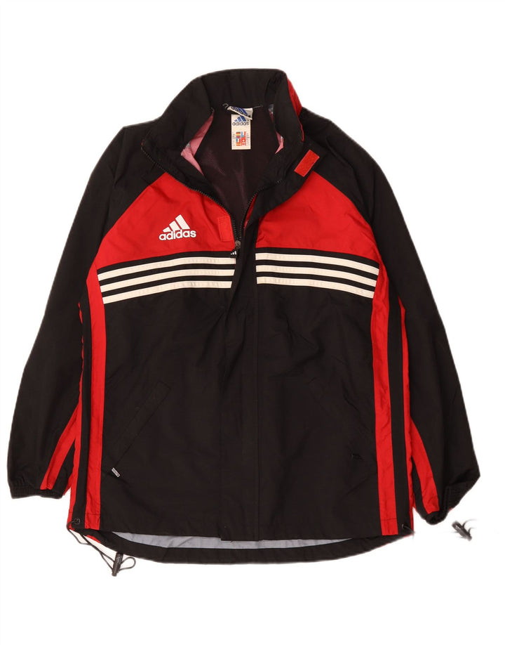 Giacca antipioggia Adidas da ragazzo 15-16 anni in poliammide color block nera