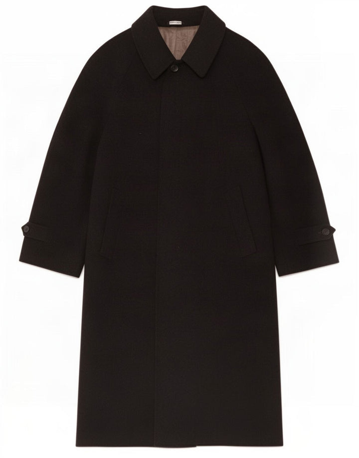 Cappotto Tagliente Uomo IT 50 Large Nero Lana Vergine