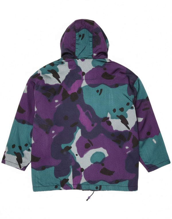Giacca imbottita oversize con cappuccio da donna Gil Bret UK 20 2XL Viola mimetico