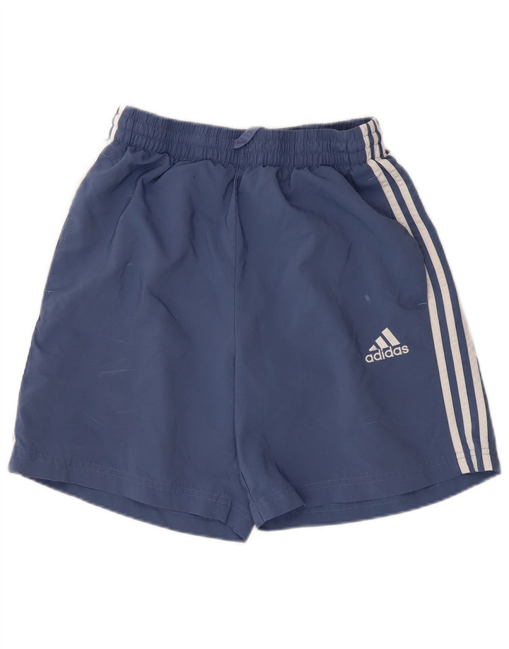 Pantaloncini sportivi da uomo Adidas in poliestere blu medio