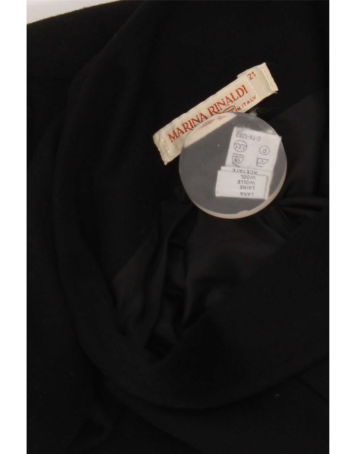 Giacca blazer da donna a 2 bottoni Marina Rinaldi taglia 21 media in lana nera