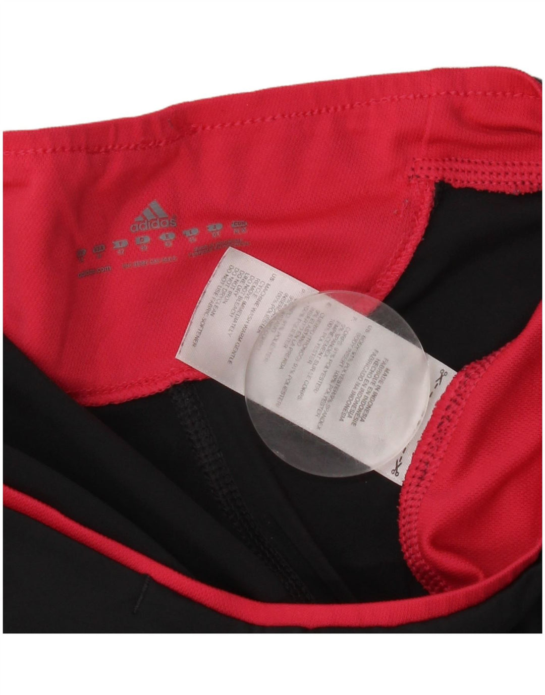 ADIDAS Womens Capri Leggings UK 14 Medium Black Colourblock Polyester