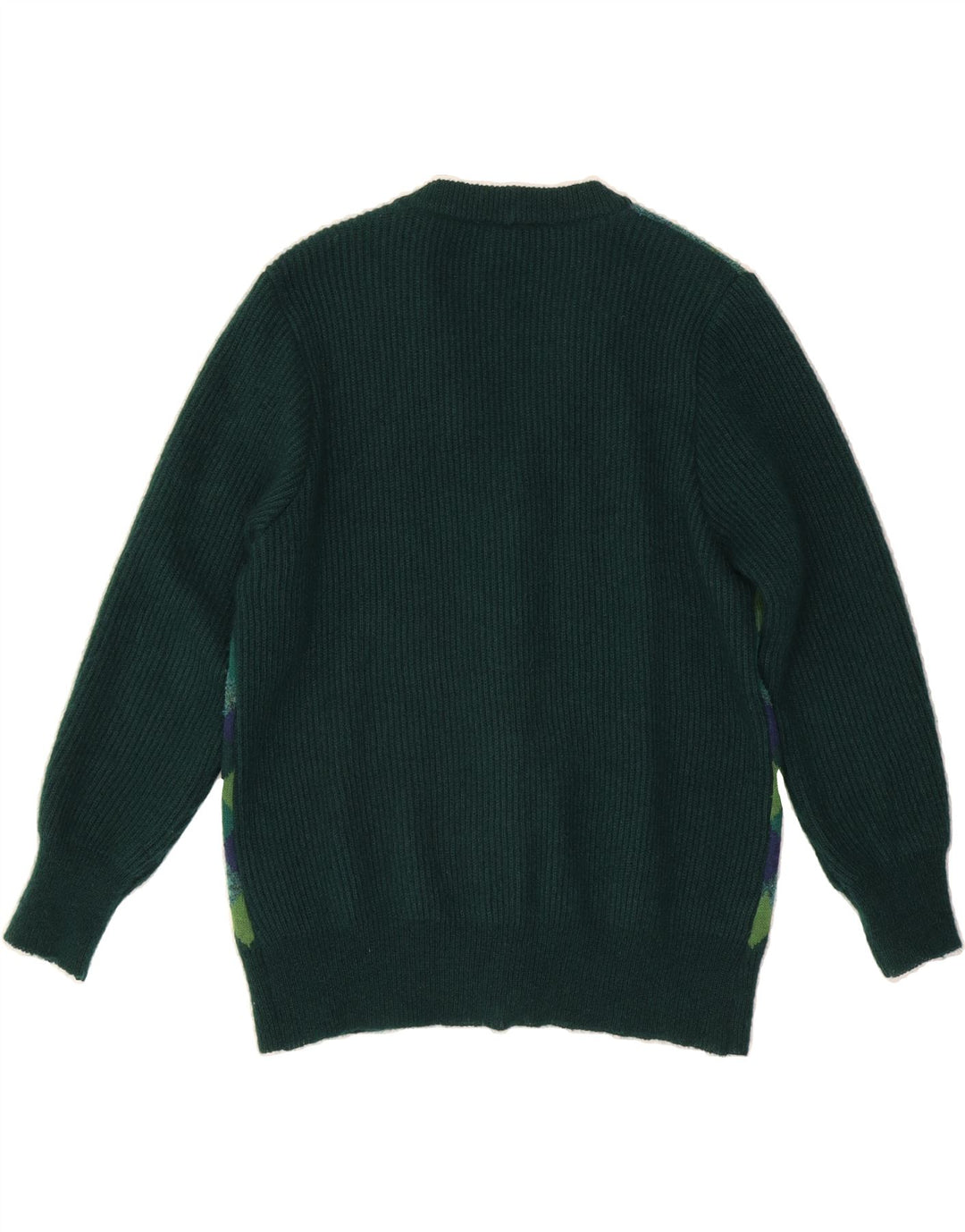 LUCIA Womens Cardigan Sweater IT 42 Medium Green Chevron Vintage Lucia and Second-Hand Lucia from Messina Hembry 