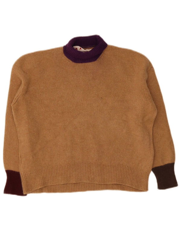 Maglione corto da donna Marni con collo alto IT 40 Small Brown Colourblock